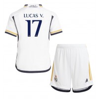 Real Madrid Lucas Vazquez #17 Domáci Detský futbalový dres 2023-24 Krátky Rukáv (+ trenírky)